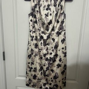 Ann Taylor Black Floral Mini Dress